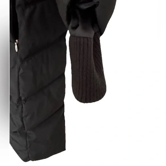 JESSICA SIMPSON Women's XS Hooded Puffer Long Black Zip-Up Jacket Winter Coat - Picture 5 of 14